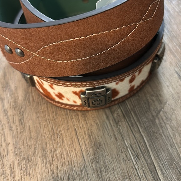 Catchfly Western Hair Hide, silver-tone cross Conchos,removable buckle - Picture 9 of 11